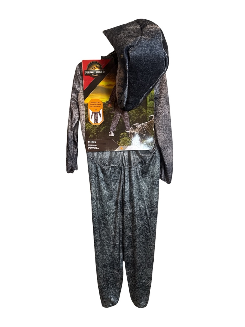 Jurassic World T-Rex Kids Costume, Rex Dress-up Dinosaur Halloween, Size M (7/8)